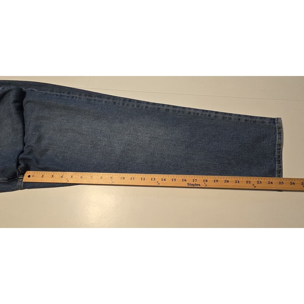 J Crew Factory Essential Straight Jean Womens 32 Blue Medium Wash Stretch Denim - Picture 12 of 13